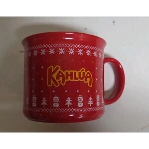 Kahlua Coffee Mug Red Christmas Season Holiday Design Snowman